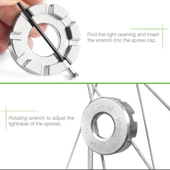 Bike Spoke Nipple Tension Tool Wrench 8 sizes Spanner - Picture 2 of 7